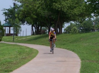 Bicyclist on MPEC Trail