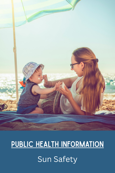 Public Health Information Sun Safety Button