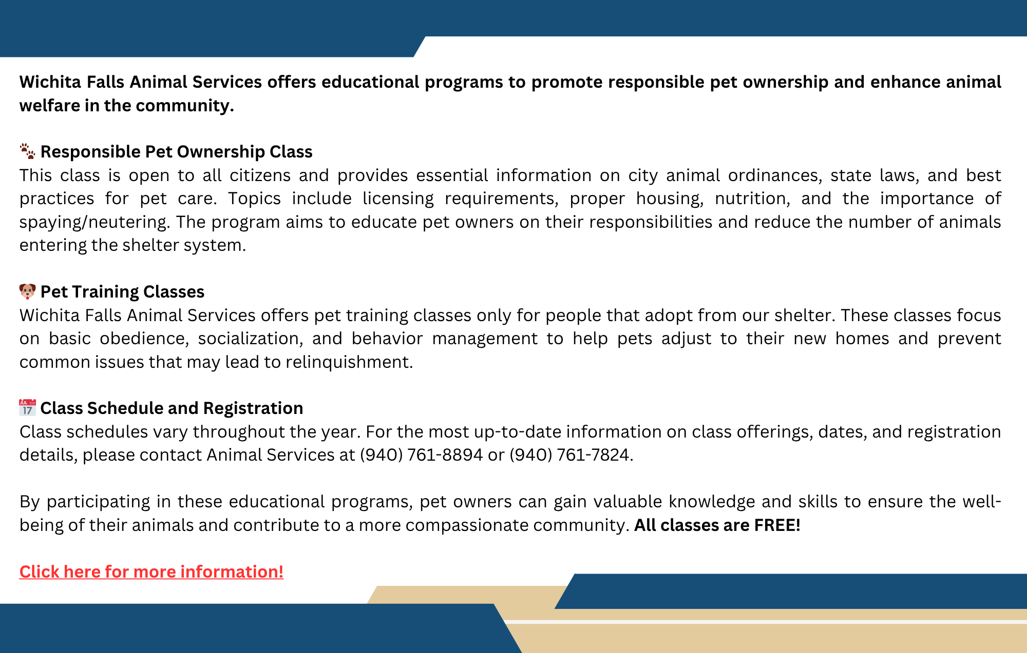 Animal Services Text Boxes_Classes provided