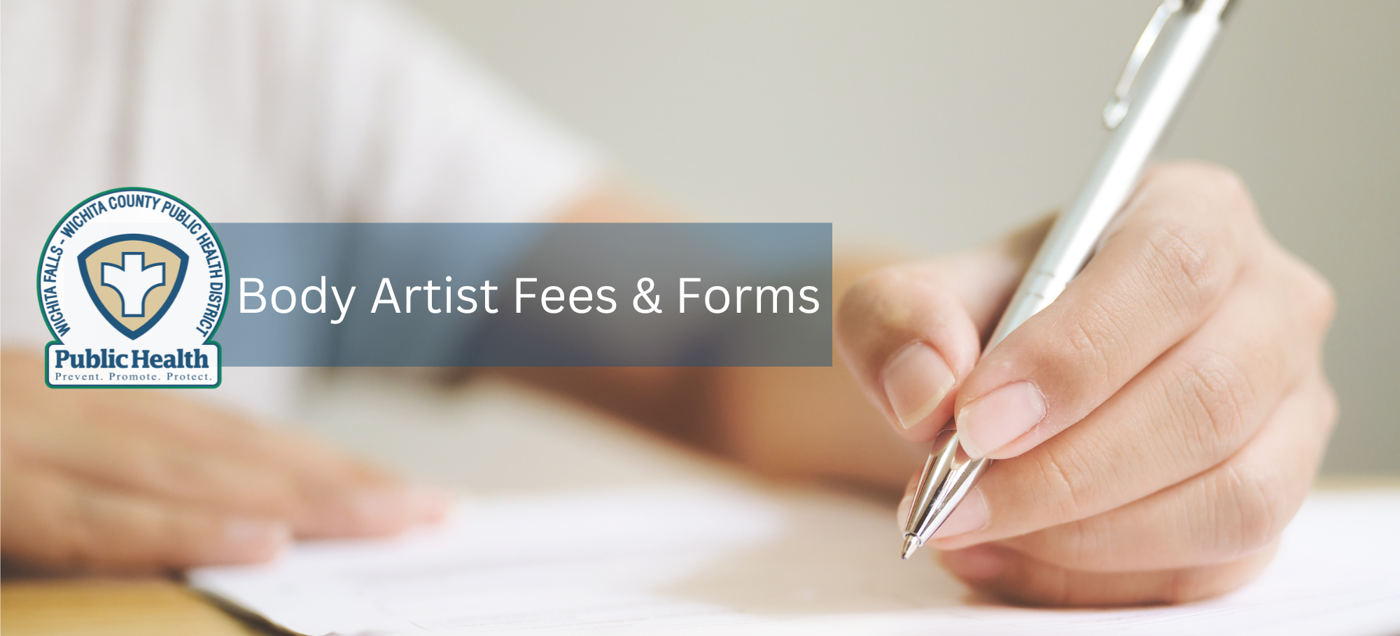 Body Art Fees and Forms Banner Only