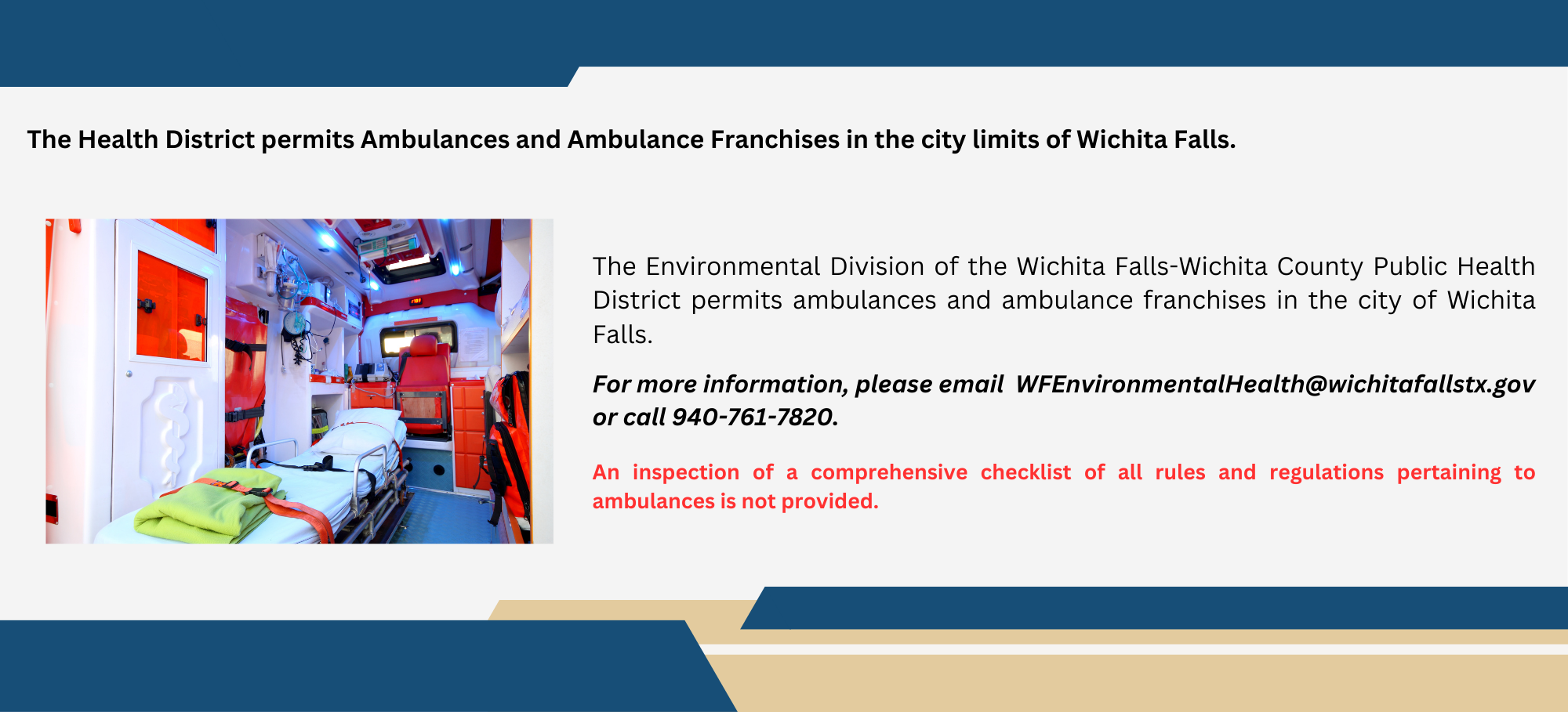 Ambulance Franchises Text Box