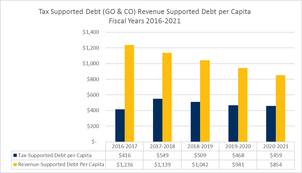 Tax and Revenue Debt per Capita